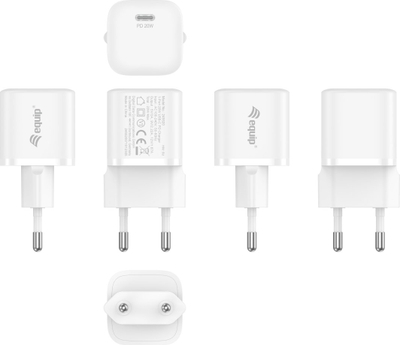 Karikues muri LevelOne Equip 245530, 1 portë USB C, 20W PD, i bardhë, paketim 25 copë
