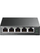 Мрежен свич TP-Link TL-SG105MPE, 5 гигабитни порти, 4x PoE+, метален