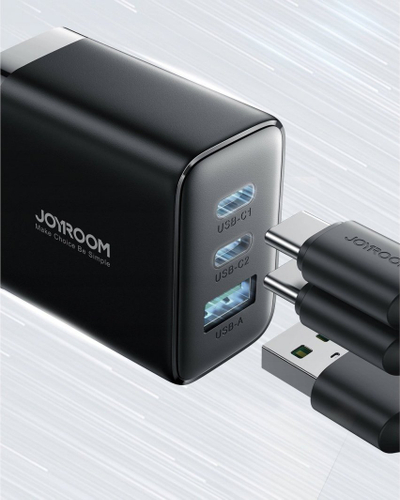 Karikues i shpejtë Joyroom JR-TCF10, 32W, 2x USB-C USB-A, prizë UK, i zi