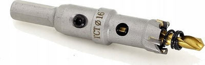 Sharrë cilindrike për hekur TCT, 16mm, spiralë titani