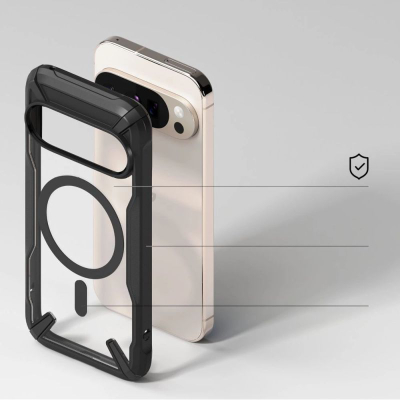 Kapak telefoni Ringke Fusion X Magnetic MagSafe, Google Pixel 10 10 Pro, i tejdukshëm, i zi