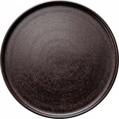 Pjatë e sheshtë Verlo Iron, 21cm, porcelan, kafe e errët