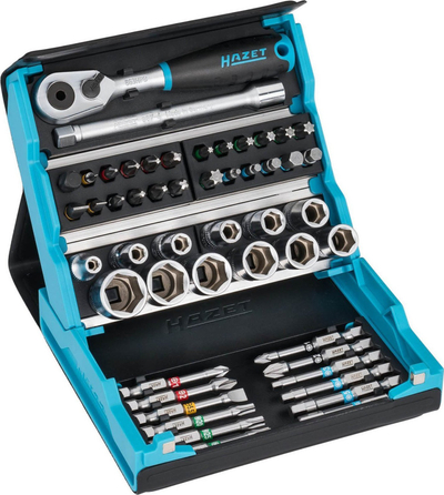 Set bitash Hazet 2200SC-2 SmartCase, 50 copë, Allen Phillips Torx, blu e zezë