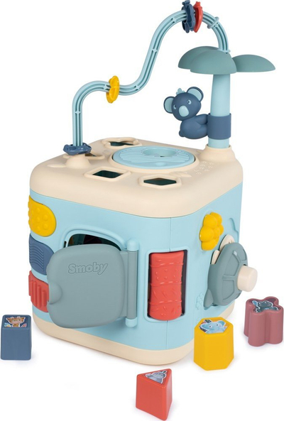 Lodër edukative Smoby Motor and Sensory Activity Cube, kub aktiviteti, shumëfunksional, shumëngjyrësh