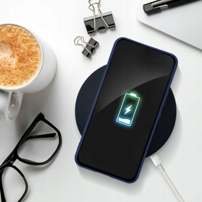 Силиконско куќиште Forcell за Samsung Galaxy S24, меко, темно сино