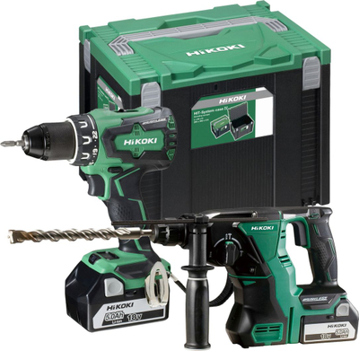 Set veglash pa kabllo HiKOKI KC18DRBL WDZ, 18V, 2x 5.0Ah, me kuti HSC