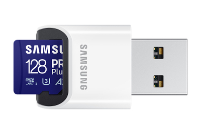 Kartë memorie Samsung PRO Plus MicroSDXC, 128GB, U3 A2 V30