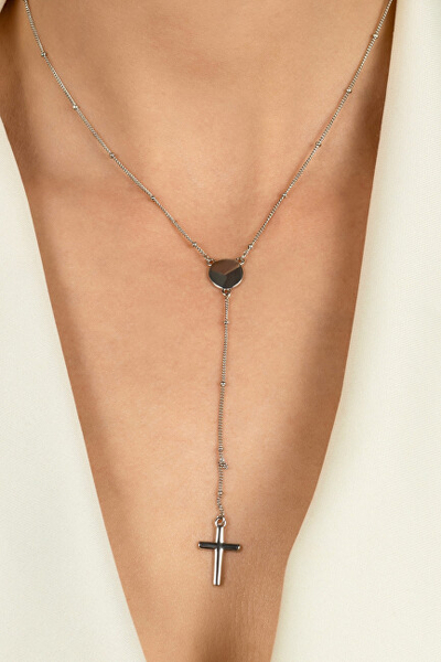 Qafore Brilio Silver Rosary NCL105W