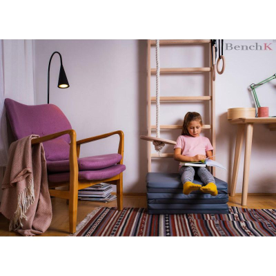 Tapet gjimnastike BenchK Zafuer, 180x60x8 cm, i palosçëm, gri