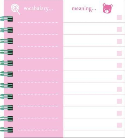 Fletore fjalori Santoro Vocabulary Learning Up and Away, formati i vogël, dizajn Gorjuss, vjollcë