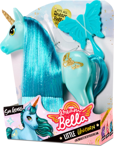Lodër unikorni MGA Dream Bella Little Unicorn Sea Glass, për kukulla, ngjyrë turkeze