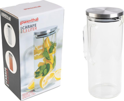 Karafë qelqi Löwenthal Glass Carafe, 1.3L, me dorezë, transparente