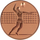 Emblemë alumini për medalje Tryumf D1-A6/B, volejboll meshkuj, 25 mm, bronzi