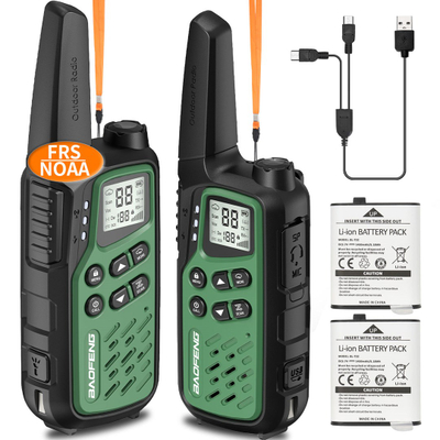 Walkie talkie Baofeng BF-25E PMR, set 2 copë, 16 kanale, i zi