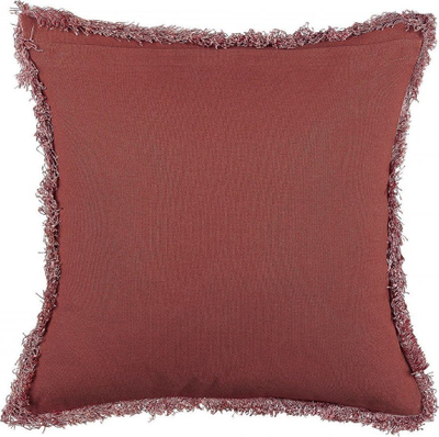 Jastëk dekor MORUS Velvet me fruda, 45 x 45 cm, me lule, i zi rozë