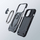Maskë mbrojtëse Joyroom Dual Hinge për iPhone 14 Pro, unazë rrotulluese, mbrojtje e fortë, e zezë