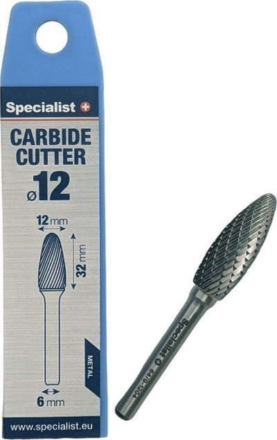 Freza karbidi Bloomsbury FLH, 12x32x6 mm, për metal, gri