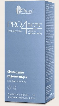 Серум за лице Ava Pro4biotic Effective Regenerating Face Booster, регенерирачки, за сите типови кожа