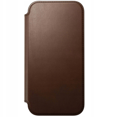Këllëf-portofol Nomad Modern Leather Folio për iPhone 17 Pro Max, MagSafe, lëkurë, kafe