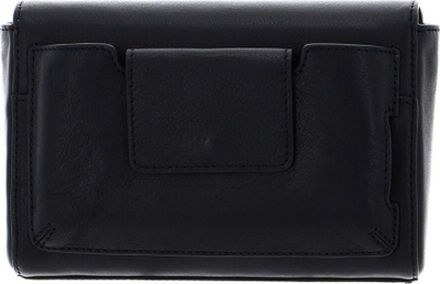 Clutch çantë Piquadro Dafne, lëkurë, me rrip shpatulle, e zezë