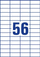 Etiketa vetëngjitëse Avery Zweckform 3668, 52.5 x 21.2 mm, 5600 copë, të bardha