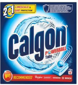 Tableta kundër gëlqeres Calgon Powerball, 3 në 1, 15 copë, blu