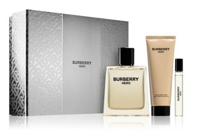 Set aromatik Burberry Burberry Hero, EDT 100 ml + xhel dushi 75 ml + EDT 10 ml