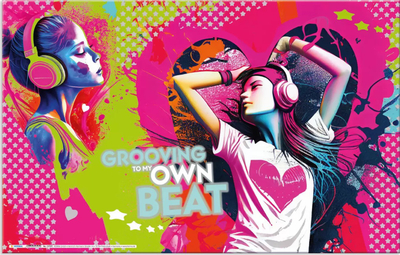 Подлога за маса HERMA Desk Pads Music Girl, 55 x 35 cm, двострана, со музички мотив