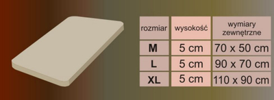 Shtrat qeni Hobbydog Mat Sofa, L 90x70 cm, Oxford rezistent, jeshile me bezhë