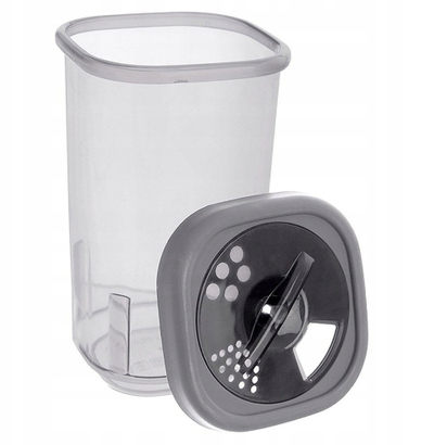 Kavanoz për erëza Status Spice Jar, 320ml, plastikë transparente, kapak i errët