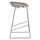 Stol metalik me ulëse PP 47×47×83 cm (HM8450.10), gri