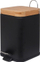 Kosh mbeturinash Yoka Home Black, 3L, me pedal, i zi me bambu