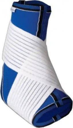Mbrojtëse kyçi Rucanor Ligamento 27124-01, neopren, rripa elastikë, blu e bardhë