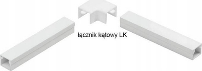 Lidhës këndor për sokëlla elektrike WHITE LK 20×14, 20 x 14 mm, i bardhë