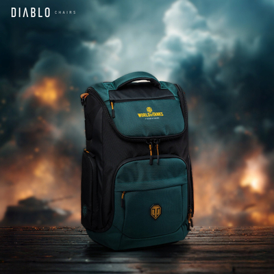 Çantë shpine DIABLO World of Tanks për laptop, që s’e merr uji, jeshile