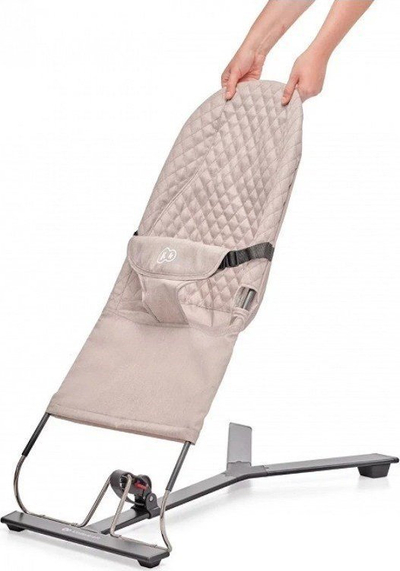 Lezhan për bebet KinderKraft Gravity Mimi, deri 9 kg, i palosshëm, bezhë