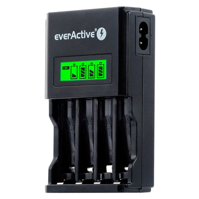 Karikues baterish EverActive NC-450 NC450B, Ni-MH AA AAA, ekran LCD, i zi