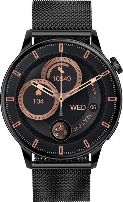 Паметен часовник MaxCom Fit FW58 Vanad Pro, Блутут, следење на срцев ритам, црн