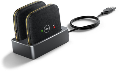 Mikrofon pa tel konferencash Yealink CPW65, DECT, me stacion karikimi USB, i zi