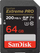 Kartë memorie SanDisk Extreme PRO SDXC, 64GB, Class 10 UHS I U3 V30