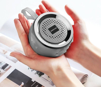 Kufje altoparlant Bluetooth Borofone BR2 Mini, portativ, gri