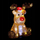 Figurë dreri dekorative Feeric, 30 cm, 40 LED, kafe