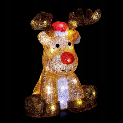 Figurë dreri dekorative Feeric, 30 cm, 40 LED, kafe