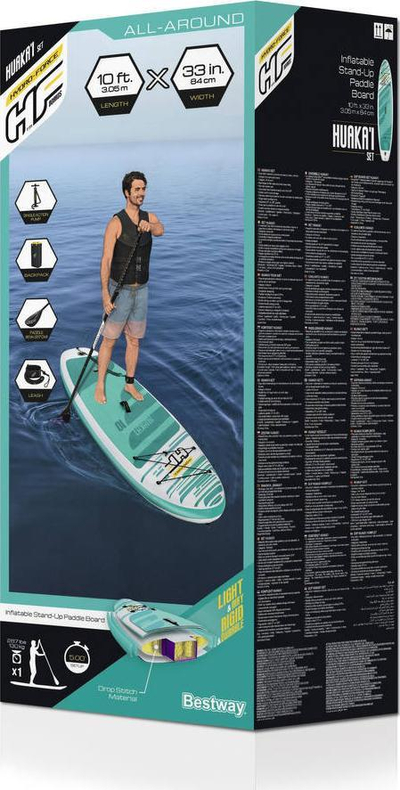 Dërrasë SUP Bestway Hydro Force Huaka'i, set komplet, kapacitet 130kg, shumëngjyrëshe
