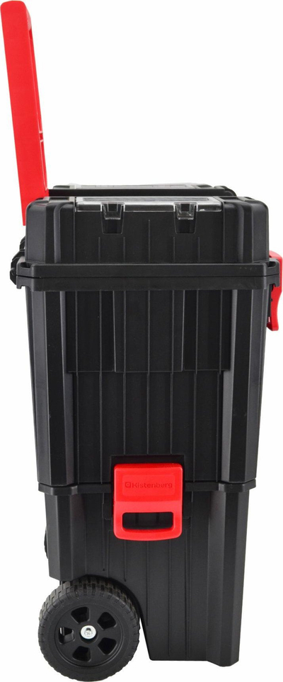 Kuti veglash me rrota AWTOOLS Toolbox, 450x360x640mm, nga plastike e fortë, ngjyrë e zezë