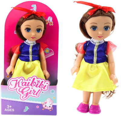 Kukull Mini Princeshë, 17 cm, me fustan edhe kurorë, shumëngjyrëshe