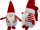 Figurine dekorative Saska Santa Claus me thes dhuratash, 25cm, e bardhë