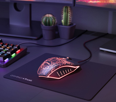 Set gaming mi me mousepad Trust GXT 783X Izza, 4000 DPI, RGB, i zi