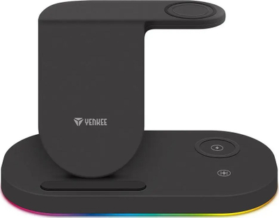 Stacion karikimi wireless Yenkee YAC 5300, 3 në 1, 15W, i zi