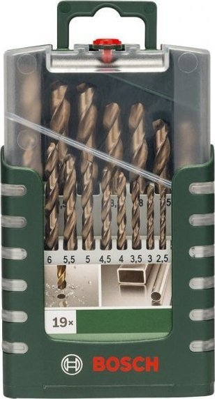 Set stërvitëse Bosch HSS-CO DIN 338, 19 copa, 1-10mm, për metal